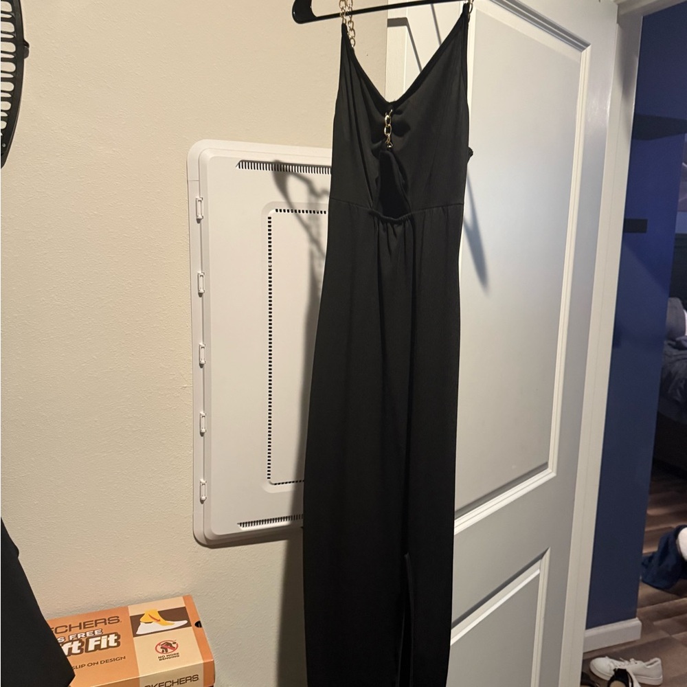 SHEIN Black spaghetti strap Dress